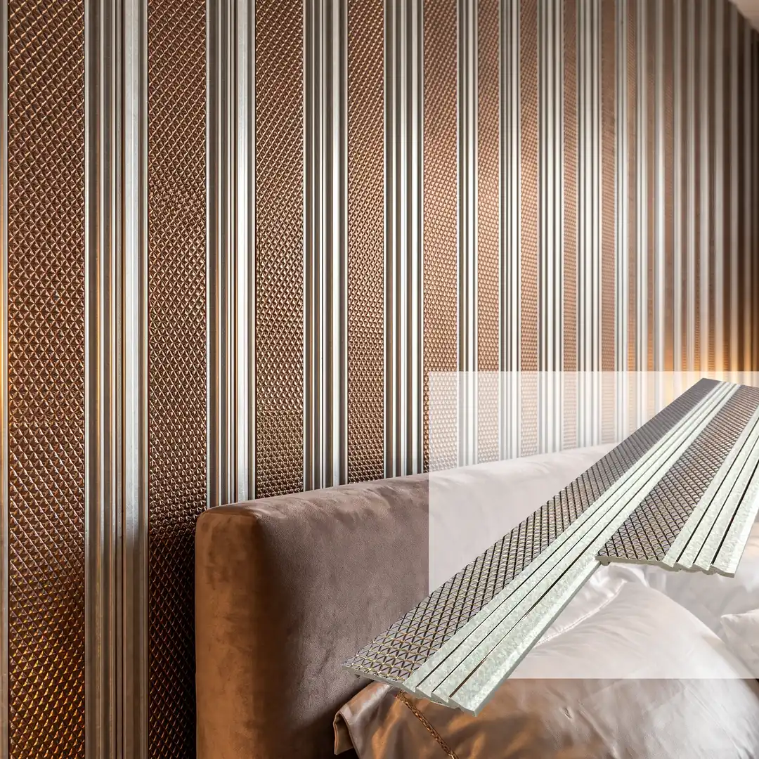 12x280 cm DELUXE GOLD-GRİ POLİMER DUVAR PANELİ