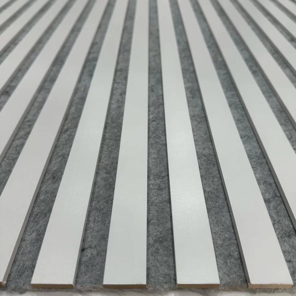 100x275 cm Beyaz Gri Akustik Slim Duvar Paneli-2