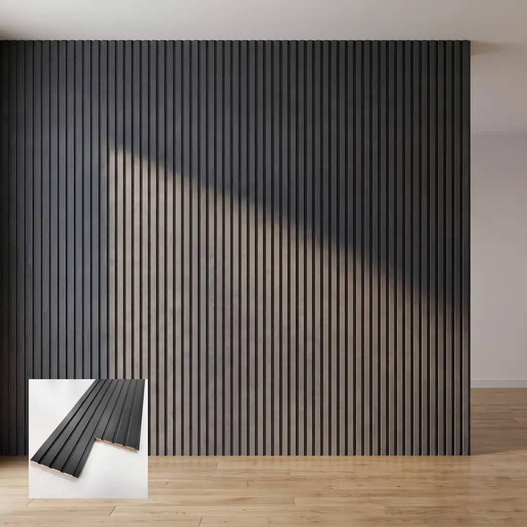 Tetra 15x280 cm Koyu Antrasit Mdf Duvar Paneli