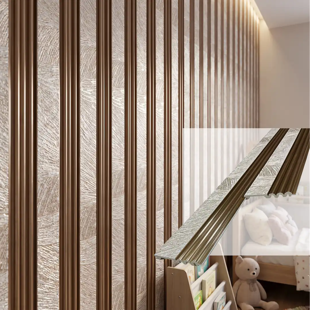 12x280 cm DELUXE GOLD-KREM POLİMER DUVAR PANELİ