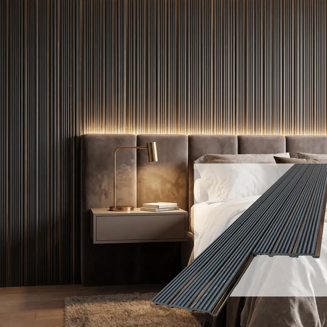 12x280 cm LUX GOLD-ANTRASİT POLİMER DUVAR PANELİ