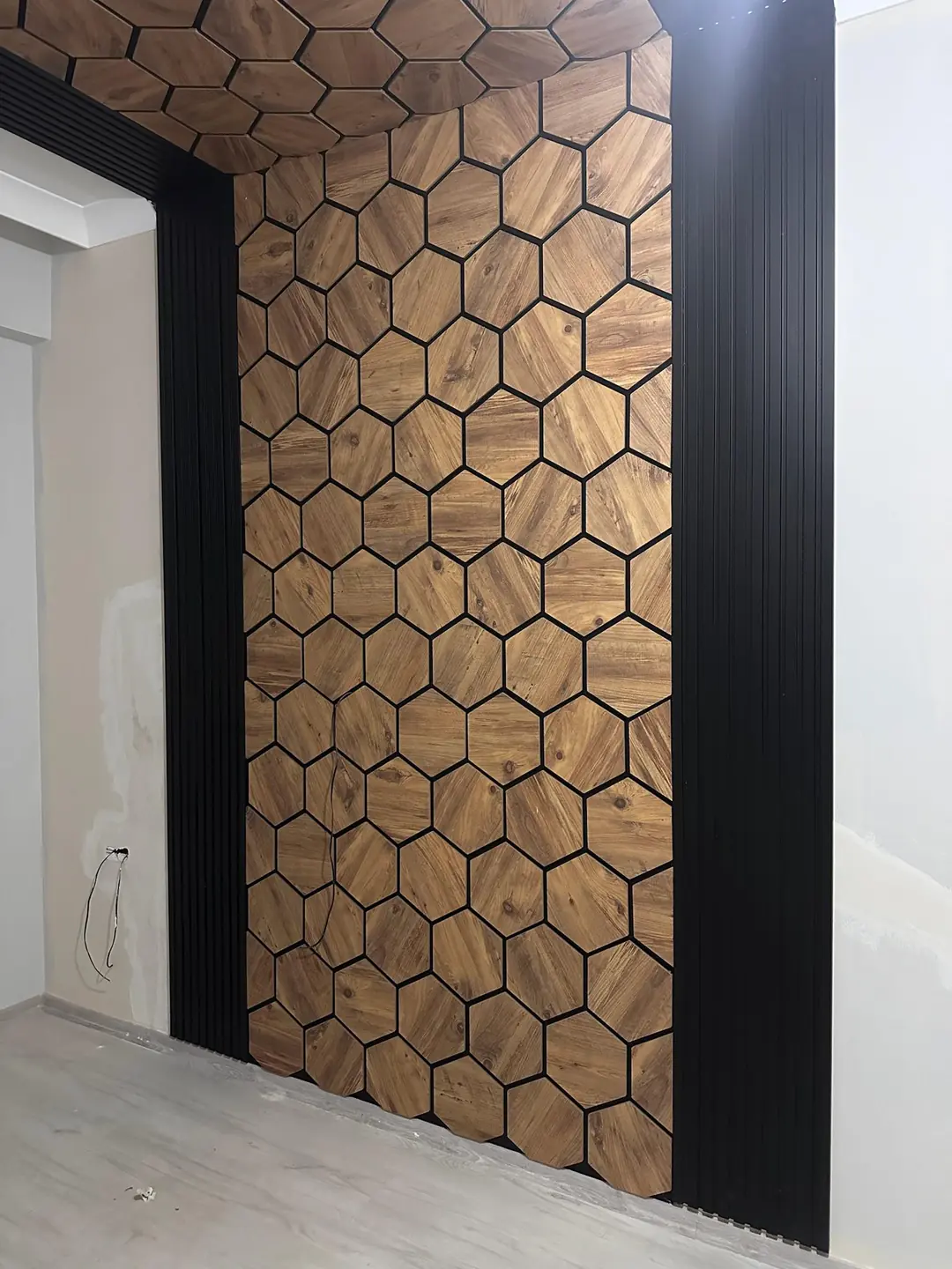 Atlantik Çam Jr Hexagon Akustik Panel 87x57 cm-2