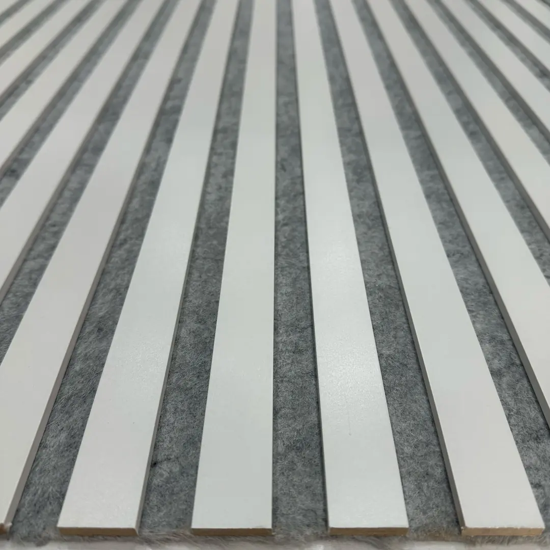 60x275 cm Beyaz Gri Akustik Slim Duvar Paneli -2